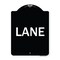 Signmission Designer Series Sign-Lane, Black & White Heavy-Gauge Aluminum Sign, 24" x 18", BW-1824-23890 A-DES-BW-1824-23890 - alternate 1